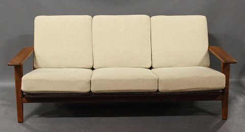 3 personers sofa - Teak - Model GE 290 - Lyst uld - Hans J. Wegner