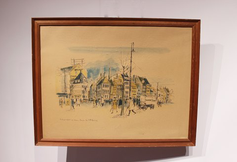 Drawing of Kongens Nytorv towards Nyhavn, Copenhagen from November 1946 signed 
Victor Weinrich.
5000m2 showroom.