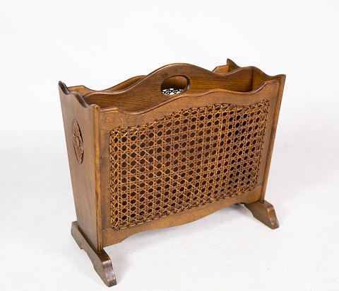 Newspaper holder, polished wood, French wicker, 1940
Great condition

