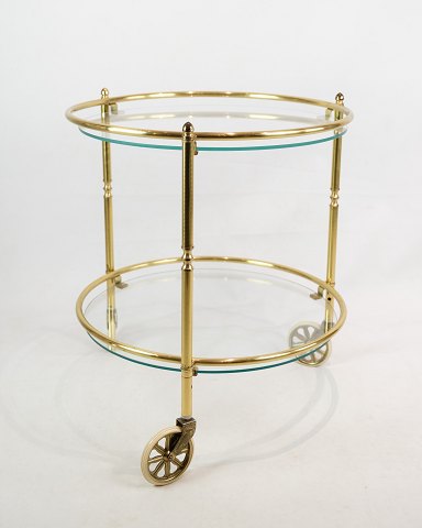 Bar table, brass, glass, 1970
Great condition
