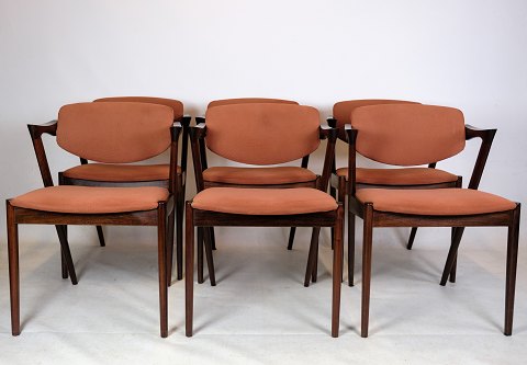 Set of 6 dining room chairs - Model 42 - Kai Kristiansen - Rosewood - Schou 
Andersen - 1960
Great condition
