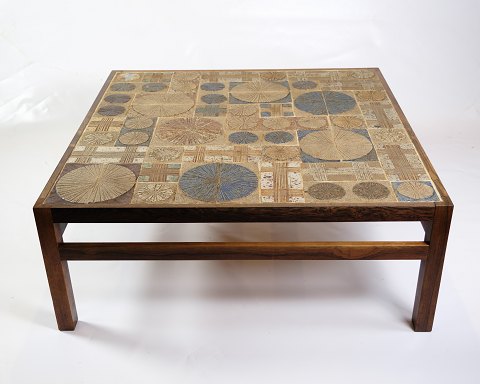 Sofa Table - Rosewood - Ceramic - Tile - Tue Poulsen - Haslev Møbelsnedkeri - 
1960
Great condition
