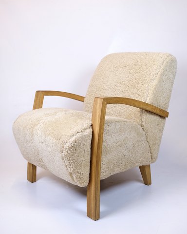 Armchair - Armrests - Sheep wool - oak - Danish Design
Great condition
