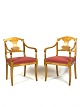 Set of Armchairs - Empire - Birch wood - Red fabric - 1840s
Great condition
